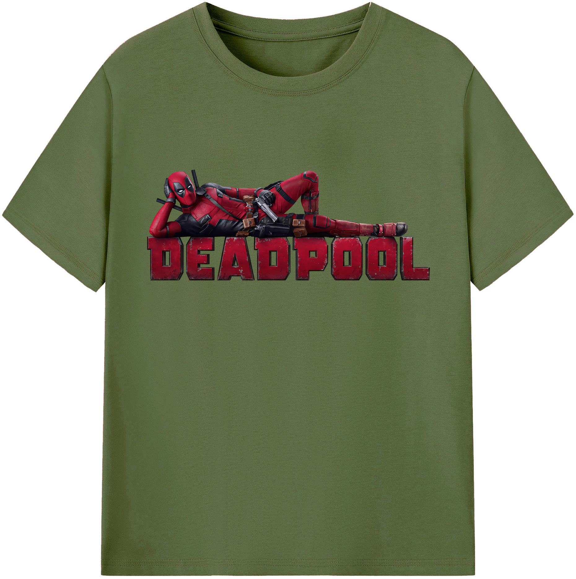 （画像用） Deadpool デッドプール 綿100％半袖Tシャツ（フロントプリント）